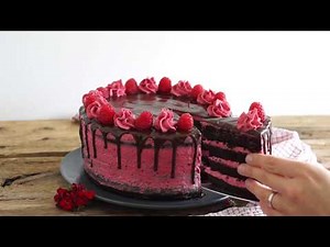 Saftige Himbeer-Schoko-Torte