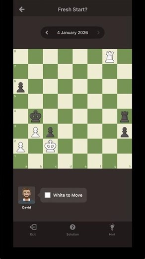 Solving daily puzzle 04-01-26 #chess