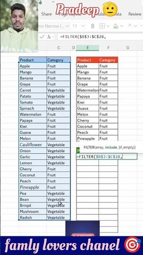 FILTER Function in Excel | Extract Data in Seconds 🔥 #excel