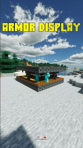 Epic Armor Display Build in Minecraft 🔥 | Showcase Your Gear Like a Pro! #minecraft #shorts