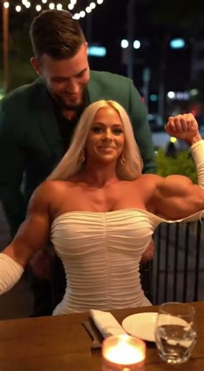 Female Bodybuilder Tight Dress #olympia #bicep #muscle #fbb #bodybuilding #bodybuilder