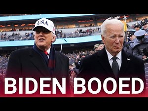 Joe Biden roasted for appearing ‘lost’ at NFL game as crowd roars for Donald Trump