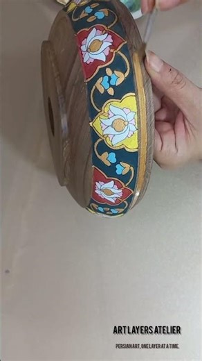 Gold Base on Wooden Candy Bowl | Short Video #handmade #شورت #art #persianart #backgammon