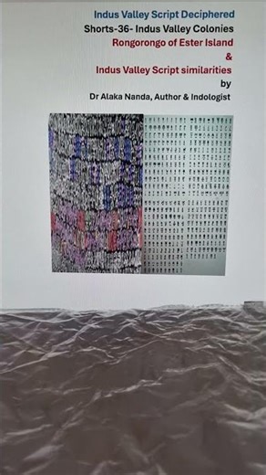 Indus Valley Script Deciphered-Rongorongo Ester Island & Indus Valley Script in Polynesia Colonies