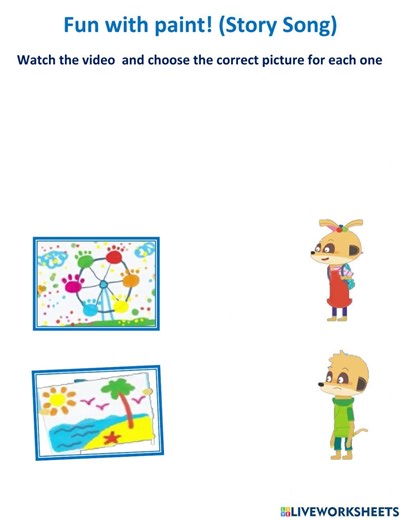 Fun with paint worksheet