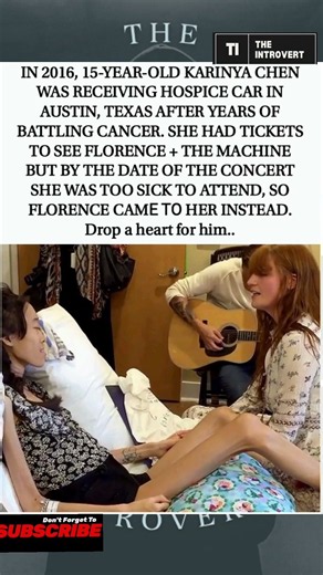 PURE KINDNESS! ❤️ Florence Welch performs a private hospice concert for Karinya! 🎶✨ #shorts