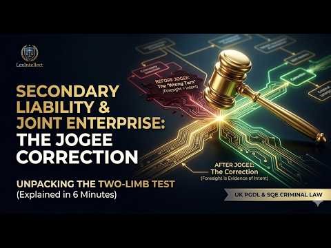 Secondary Liability Explained | Aiding, Abetting, Counselling & Procuring | SQE & PGDL Criminal Law