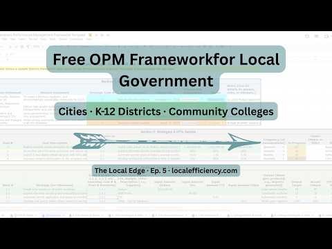 Ep. 5 | Free Operations Performance Management Framework for Public Sector Agencies | The Local Edge