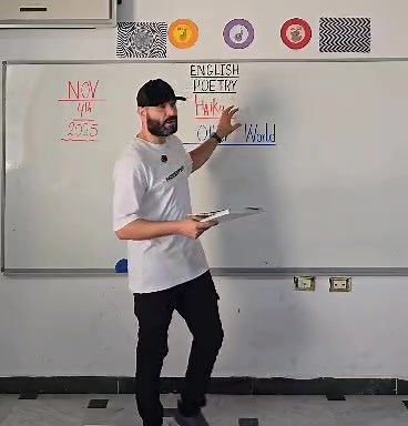 Grade 7 English class Teaching Poetry ( Haiku) The Other World #فرع_النوفلين_الدولي | Kids Academyly