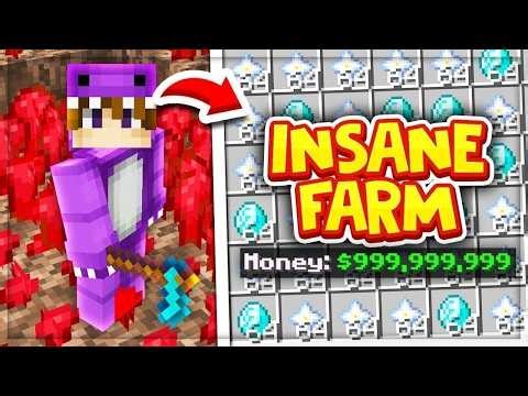 INSANE CROP MONEY FARM makes BILLIONS on BEST SKYBLOCK SERVER! | New Minecraft SKYBLOCK SERVER