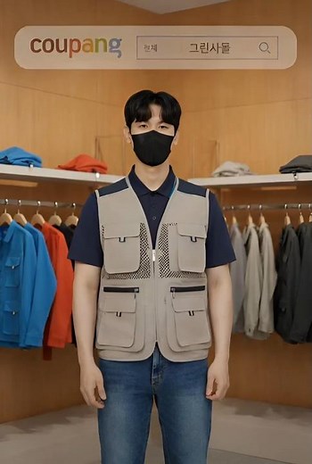 여름 망사 작업조끼 V1001 #망사조끼