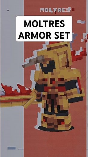 Moltres Armor Set - Pokemon x Minecraft #minecraft #tutorial #blockbench #pixelmon #pixelart