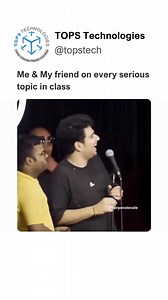 Me & My Friends on Every Serious Topic in Class #topstechnologies #samayrainamemes | TOPS Technologies Pvt Ltd