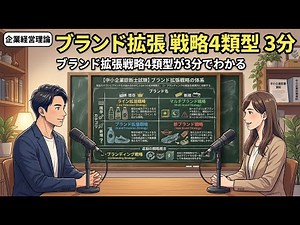 【１次・聞き流し｜マーケティング⑤】企業経営理論 ブランド拡張戦略4類型が3分でわかる