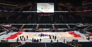 The NBA Japan Games 2022 court time-lapse