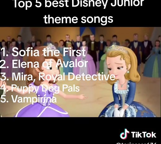 Top 5 best disney junior theme songs(my opinion)#vampirina #puppydogpals #miraroyaldetective #elenaofavalor #sofiathefirst