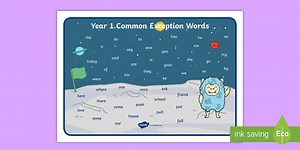 Year 1 Common Exception Words  Word Mat
