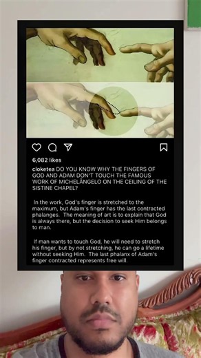 Why God And Adam’s Fingers Never Touch 🙏 #ArtHistory