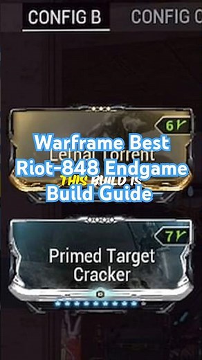 Warframe Best Riot-848 Endgame Build Guide In Warframe #warframe #warframeriot848