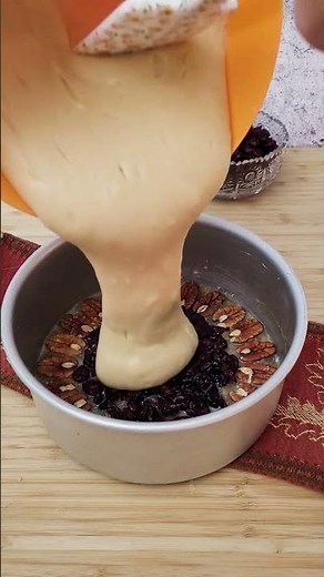 Pecan Cranberry Upside Down Cake #fallbaking