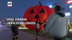 Huge pumpkin heralds Halloween celebrations in HK