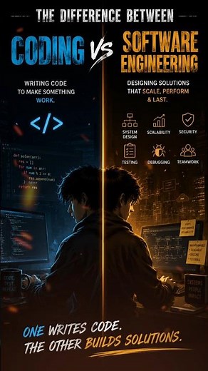 Coding vs Software Engineering 🚀 What’s the Real Difference? #coding #developer #programming