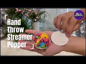 Bash Basics Hand Throw Streamers | Decoration for Birthday Celebration | Confetti | Party Popper