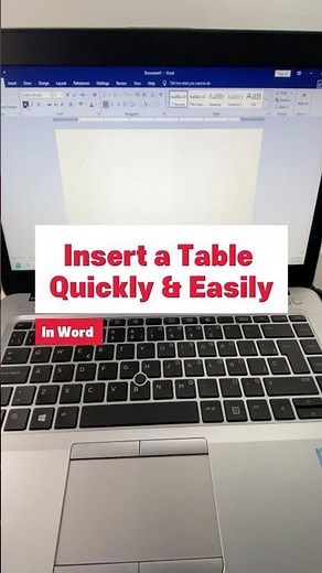 ⚡️Insert a Table in Word Quickly and Easily