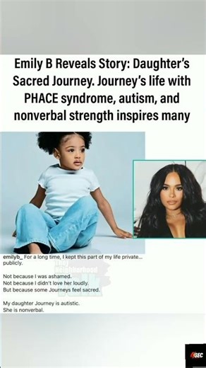 Sacred Journey : Emily B opens up #AutismAwareness #PHACEsyndrome #Shorts