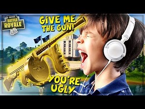 ANGRY NOOB BEGS FOR “MIDAS DRUM GUN” IN FORTNITE! (ProPepper Fortnite Trolling)