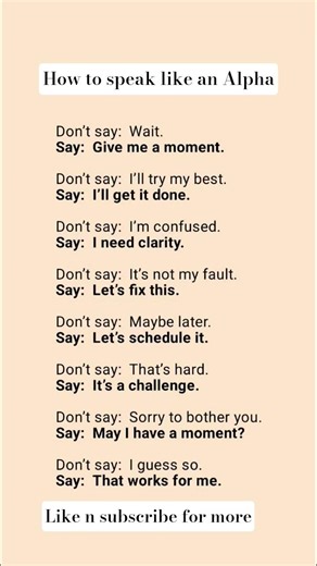 How to speak like an Alpha #english