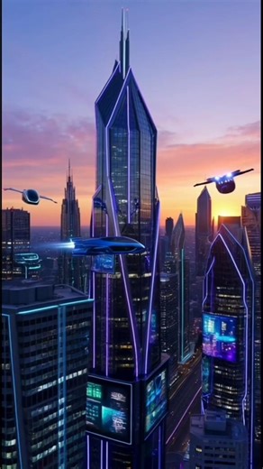 World in 3000 year flying cars and robots #pov #future #ai