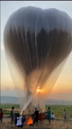 Carbon Being Captured From Fire Inside A Plastic Balloon