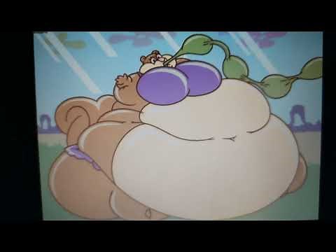 Sandy cheeks weight gain/inflation