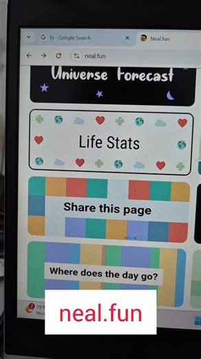 Day2 Posting - Neal Fun - Creative Experiment website - Daily Findings