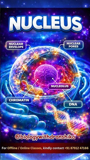 The nucleus the control center of life, where every cellular decision begins #nucleus #cellbiology