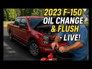 2023 Ford F-150 Oil Change, Filter Replacement & Motor Flush. #fordf150 #oilchange #livestream 1-2