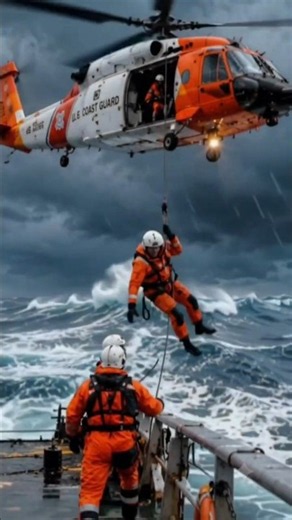 Massive Ocean Storm Rescue 🌊🚁 | US Coast Guard in Action! #shorts #ocean#usa