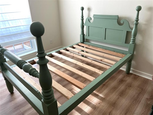 Antique Farmhouse Cannonball Bed - Full Size - Etsy