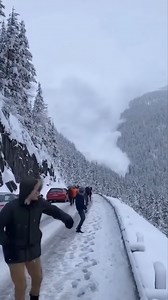 Snow Avalanche Disrupts Traffic as People Run for Safety ❄️😱 🎬 This video was produced by Network Media and Aoos Media | Next Scene Please