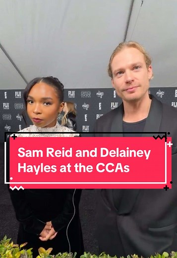 Sam Reid and Delainey Hayles at the Critics Choice Awards