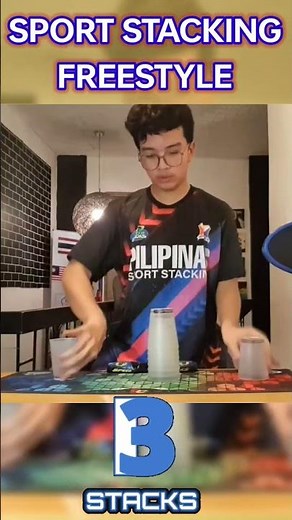 An Incredible Fast 9 Cups Sport Stacking Freestyle in 5.174 Seconds! #shorts