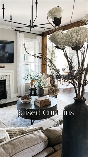 I have had zero regrets since raising my curtains higher!! It has given my living room ceiling the appearance of being taller. In fact…I have raised the curtains in every room too😀.🌟Comment SHOP for links to be sent to your DM. Make sure you are following me or IG will block the link.🌟You can also shop by taking a screen shot of this link⬇️ saving to photos and then holding your finger on the link. https://liketk.it/4FKKz 🌟All items are in my LTK shop which can be found in my bio.CurtainsRai