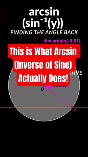 sin⁻¹(y) Is Just This (You’ve Been Overthinking It) 🤯