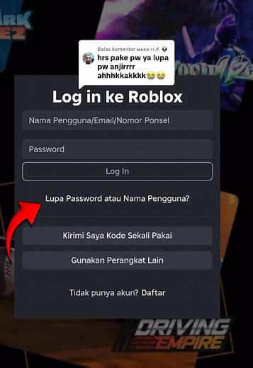 Cara Setting Ulang Password Akun Roblox