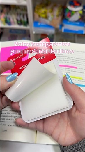 Notas adhesivas transparentes para no dañarte los libros #libros #parati