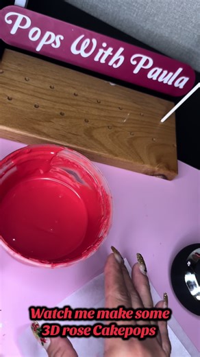 Watch me make 3D Rose 🌹 Cakepops 🤗 #roses #valentinesday #cakepops