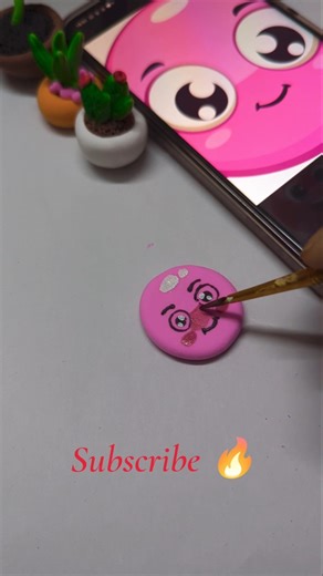 🌈DIY Clay pink 🩷 smiley face 😀| Symbols & Emotions #viralshort #claymodels #claycraft #clayemojis