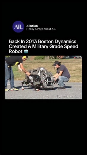Ai | Technology | People on Instagram: "In 2013, Boston Dynamics quietly showed the world that robots weren’t clumsy machines anymore — they were fast, aggressive, and borderline unsettling. The company’s Cheetah robot shattered expectations by sprinting at military-grade speeds, reaching over 28 mph on a treadmill while maintaining balance, coordination, and explosive power. This wasn’t a lab toy or a concept render; it was a real machine built with dynamic locomotion, advanced hydraulics, and 