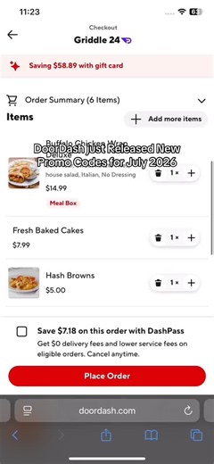 Latest DoorDash Promo Codes – July 2026 🛍️ 1️⃣ 🎉 15% OFF – USEG15OFF2Q26 Save 15% OFF when you spend $15 or more using promo code USEG15OFF2Q26 at checkout. It's a simple way to save on your order and get more for less. 2️⃣ 💳 $750 DoorDash Giftcard (Once Per Account) This worked for me! You can use it to order your favorite meals on DoorDash. I found all the details on Dealzip.site and it didn't cost me anything. 3️⃣ 🎉 $10 OFF – USGROUPON3Q26 Save $10 OFF your first order of $30 or more with